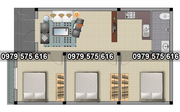 Mẫu thiết kế nhà cấp 4 5x15m2 2 phòng ngủ tiện nghi hợp lý  Kakoi  Công  ty thiết kế và thi công nhà ở đẹp