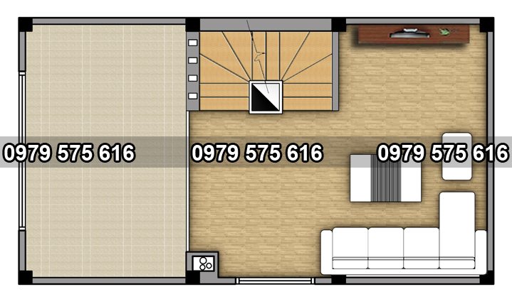 mau thiet ke nha ong hien dai 3 tang 4.5x8m2