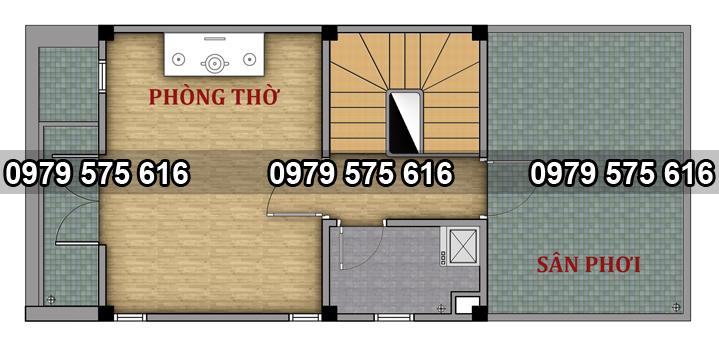 mau thiet ke nha ong hien dai 4 tang (5x11m)